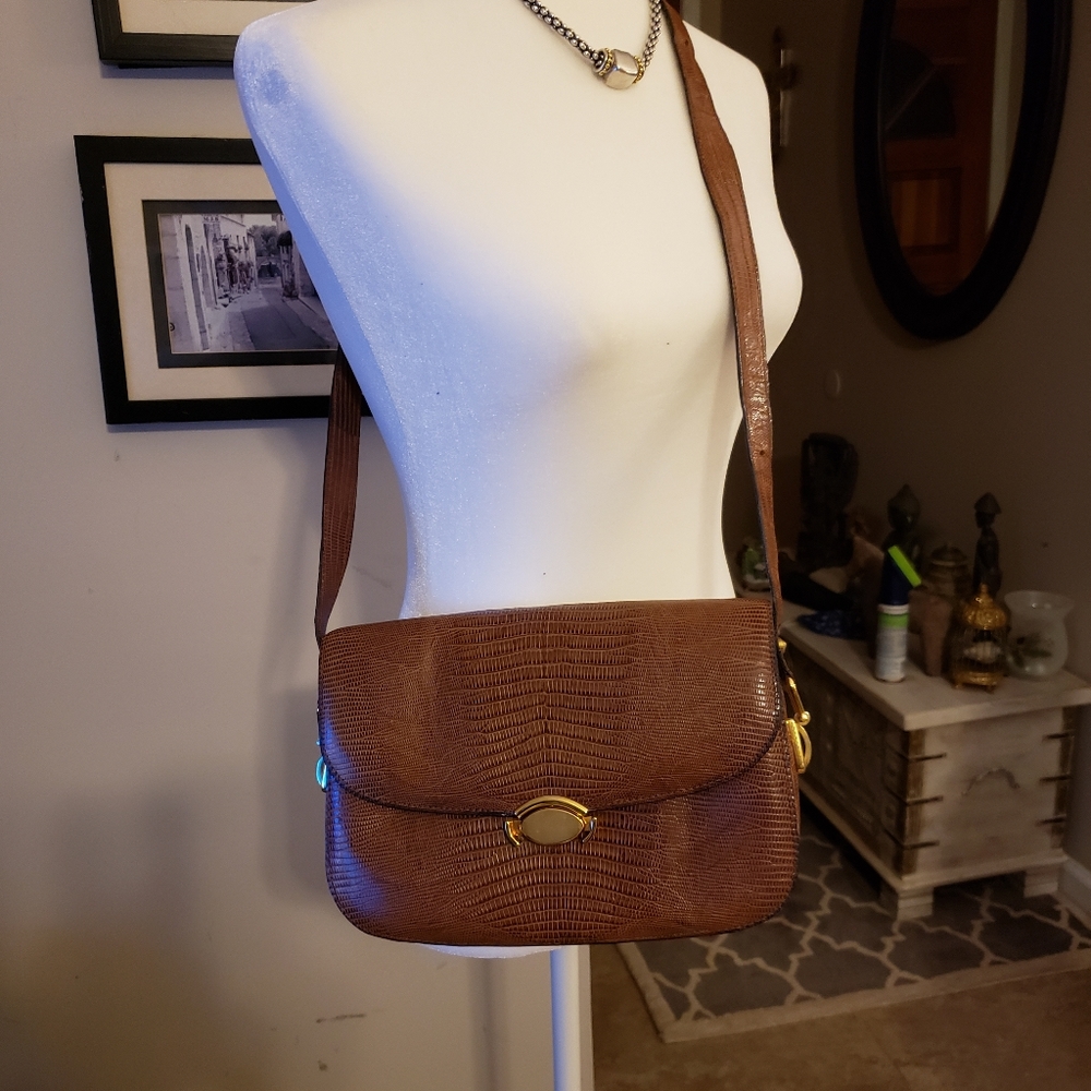 Hand made in Argentina vintage snakeskin purse